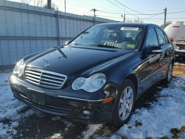 WDBRF92J57F867237 - 2007 MERCEDES-BENZ C 280 4MAT BLACK photo 2
