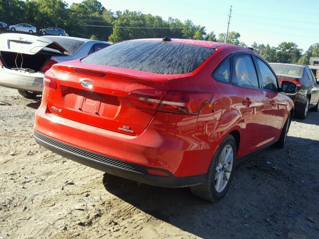 1FADP3F22FL334910 - 2015 FORD FOCUS SE RED photo 4