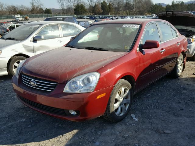 KNAGE123785210118 - 2008 KIA OPTIMA LX RED photo 2