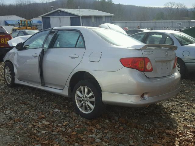 2T1BU4EEXAC411230 - 2010 TOYOTA COROLLA BA SILVER photo 3