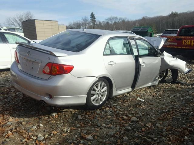 2T1BU4EEXAC411230 - 2010 TOYOTA COROLLA BA SILVER photo 4