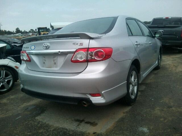 2T1BU4EE3BC619600 - 2011 TOYOTA COROLLA BA SILVER photo 4