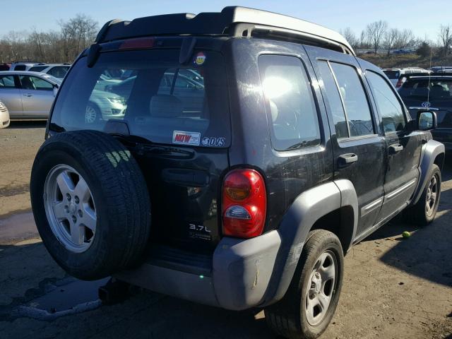 1J4GL48K64W283617 - 2004 JEEP LIBERTY SP BLACK photo 4