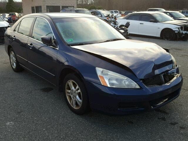 1HGCM563X7A039281 - 2007 HONDA ACCORD SE BLUE photo 1