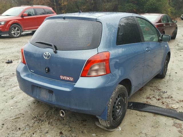 JTDJT923475132733 - 2007 TOYOTA YARIS BLUE photo 4