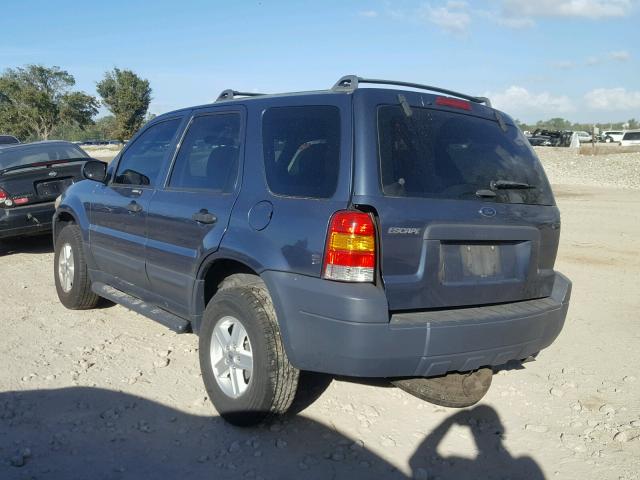 1FMYU02Z25KB93813 - 2005 FORD ESCAPE XLS BLUE photo 3