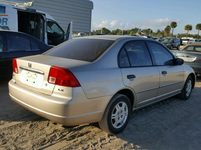 JHMES16561S008309 - 2001 HONDA CIVIC LX TAN photo 4