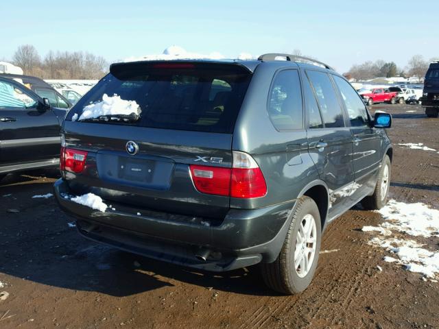 5UXFA13516LY28181 - 2006 BMW X5 3.0I GREEN photo 4