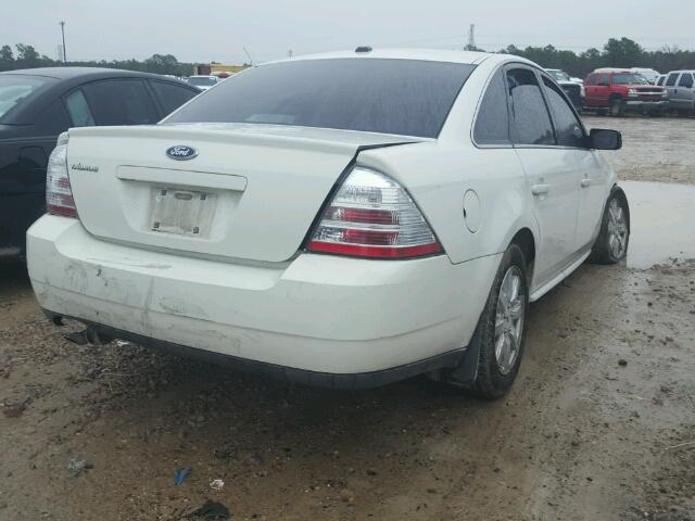 1FAHP23W09G122510 - 2009 FORD TAURUS SE WHITE photo 4