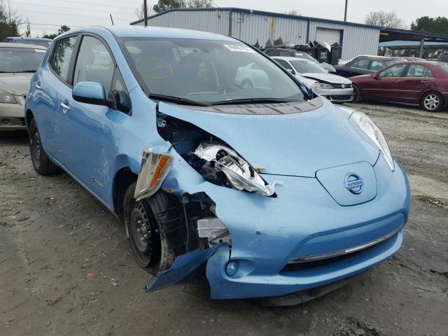 1N4AZ0CP6FC324568 - 2015 NISSAN LEAF S BLUE photo 1