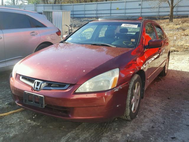 1HGCM66544A062266 - 2004 HONDA ACCORD EX RED photo 2