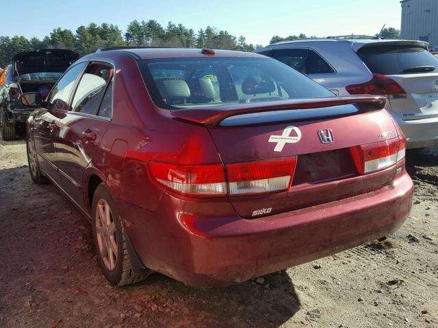 1HGCM66544A062266 - 2004 HONDA ACCORD EX RED photo 3