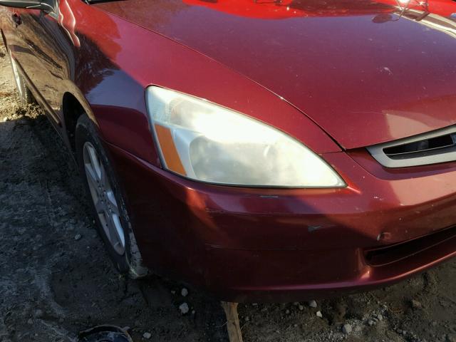 1HGCM66544A062266 - 2004 HONDA ACCORD EX RED photo 9