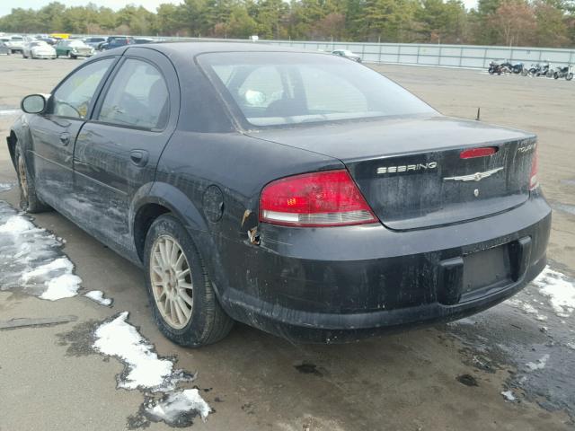 1C3EL56R64N322073 - 2004 CHRYSLER SEBRING LX BLACK photo 3