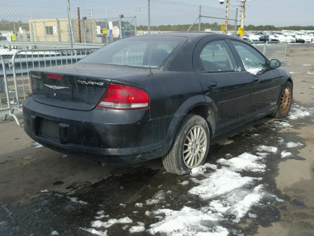 1C3EL56R64N322073 - 2004 CHRYSLER SEBRING LX BLACK photo 4