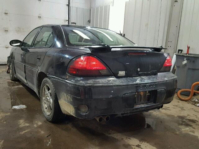 1G2NW52E53C334736 - 2003 PONTIAC GRAND AM G BLACK photo 3