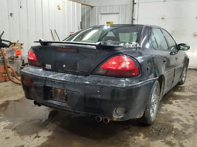 1G2NW52E53C334736 - 2003 PONTIAC GRAND AM G BLACK photo 4