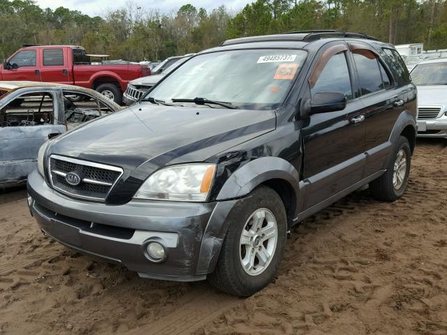 KNDJC733635166363 - 2003 KIA SORENTO EX BLACK photo 2