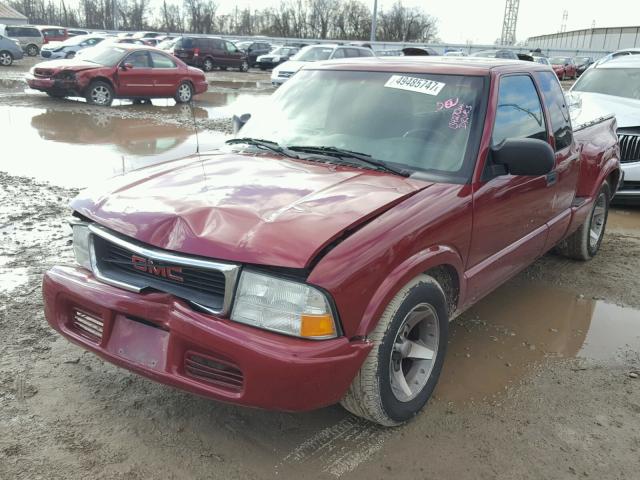 1GTCS19X038148376 - 2003 GMC SONOMA MAROON photo 2