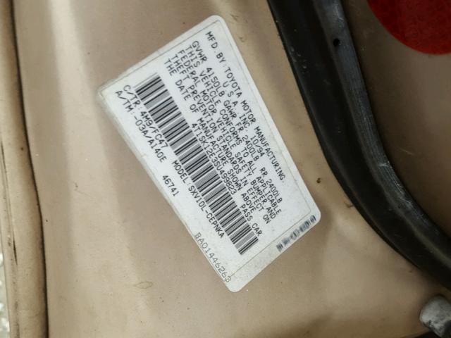 4T1SK12E3SU499823 - 1995 TOYOTA CAMRY LE GRAY photo 10