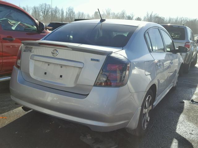 3N1AB6AP2CL702182 - 2012 NISSAN SENTRA 2.0 SILVER photo 4