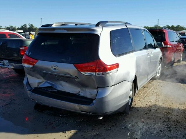 5TDKK3DC4ES506461 - 2014 TOYOTA SIENNA LE SILVER photo 4