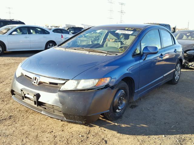 1HGFA16576L052783 - 2006 HONDA CIVIC LX BLUE photo 2