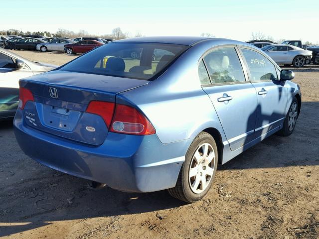 1HGFA16576L052783 - 2006 HONDA CIVIC LX BLUE photo 4