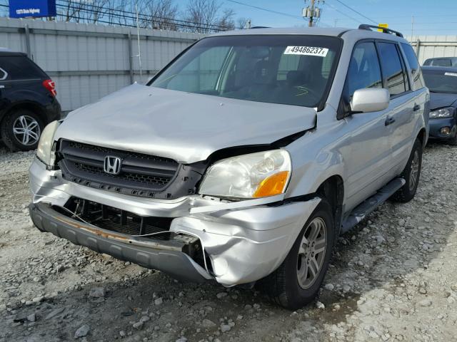 2HKYF18503H511688 - 2003 HONDA PILOT EXL SILVER photo 2