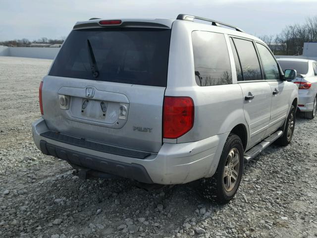 2HKYF18503H511688 - 2003 HONDA PILOT EXL SILVER photo 4