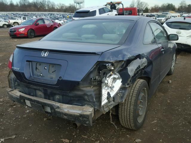 2HGFG12668H540880 - 2008 HONDA CIVIC LX BLUE photo 4