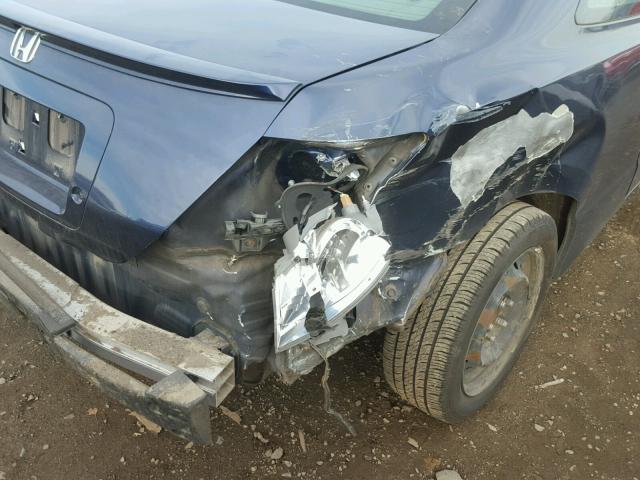 2HGFG12668H540880 - 2008 HONDA CIVIC LX BLUE photo 9