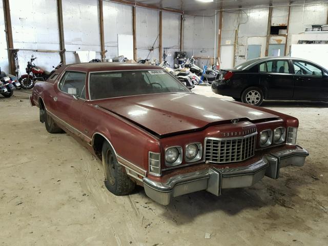 6Y87A115397 - 1976 FORD THUNDERBIR MAROON photo 1