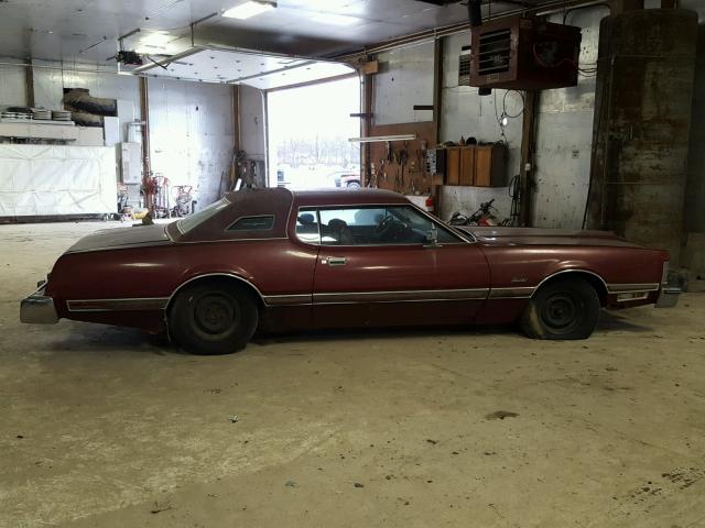 6Y87A115397 - 1976 FORD THUNDERBIR MAROON photo 9