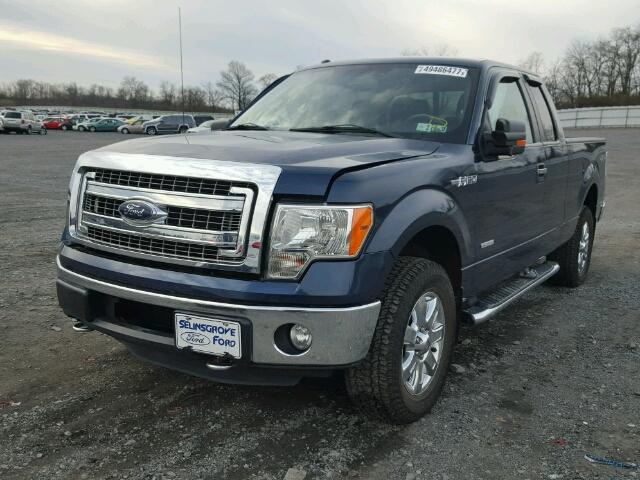 1FTFX1ET7DFA41677 - 2013 FORD F150 SUPER BLUE photo 2