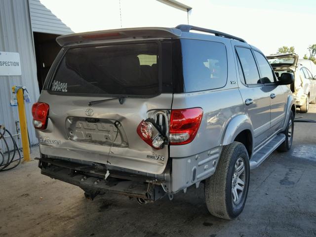 5TDZT34A85S250125 - 2005 TOYOTA SEQUOIA SR SILVER photo 4