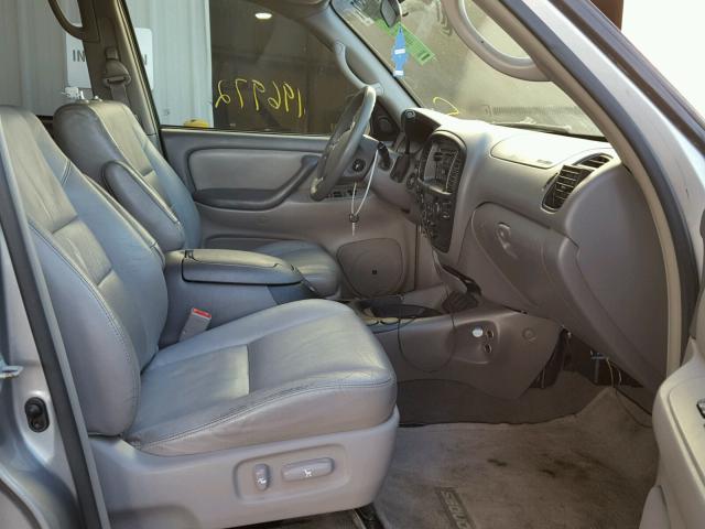 5TDZT34A85S250125 - 2005 TOYOTA SEQUOIA SR SILVER photo 5