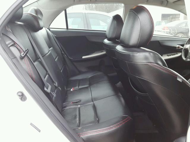 1NXBE4EE1AZ273881 - 2010 TOYOTA COROLLA XR WHITE photo 6