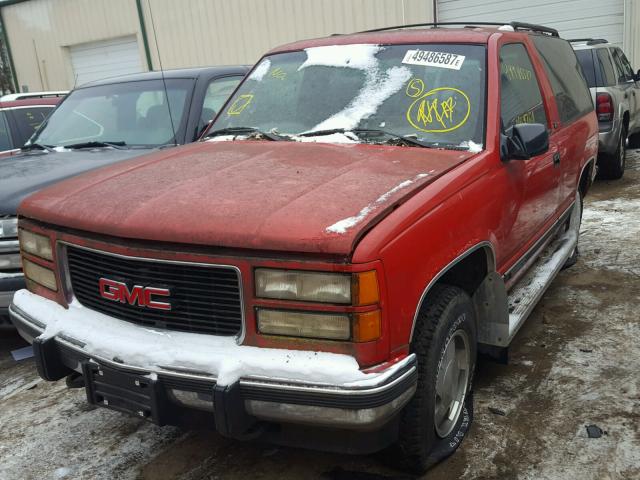 1GKEK18K5RJ711054 - 1994 GMC YUKON RED photo 2