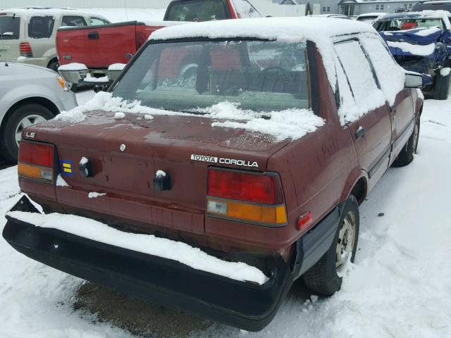 JT2AE83E4E3036235 - 1984 TOYOTA COROLLA LE RED photo 4