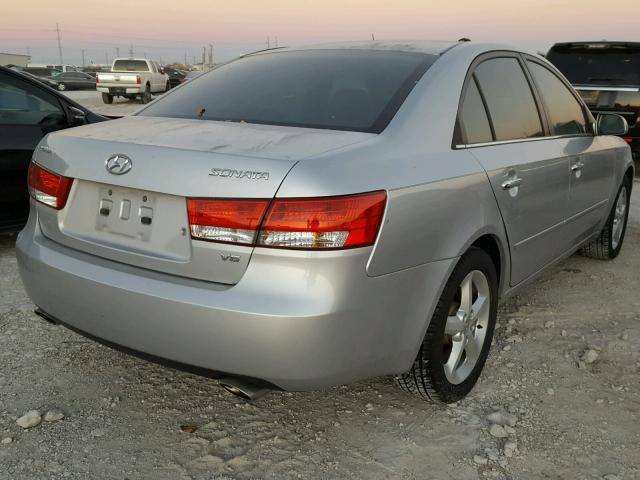 5NPEU46F96H004458 - 2006 HYUNDAI SONATA GLS SILVER photo 4