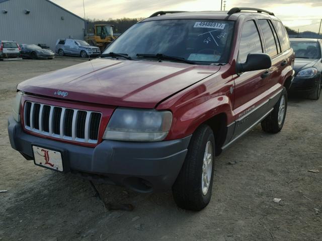 1J4GW48SX4C283211 - 2004 JEEP GRAND CHER RED photo 2