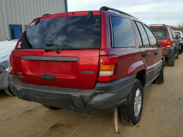 1J4GW48SX4C283211 - 2004 JEEP GRAND CHER RED photo 4