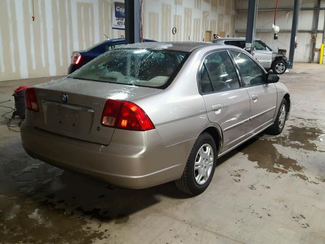 2HGES16572H593154 - 2002 HONDA CIVIC LX BEIGE photo 4