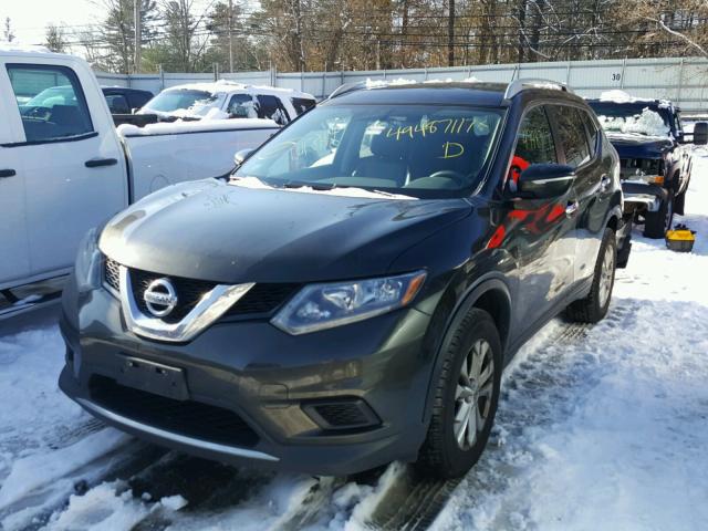 5N1AT2MVXEC816406 - 2014 NISSAN ROGUE S GREEN photo 2