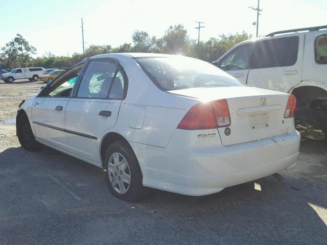 1HGES16345L002526 - 2005 HONDA CIVIC DX V WHITE photo 3