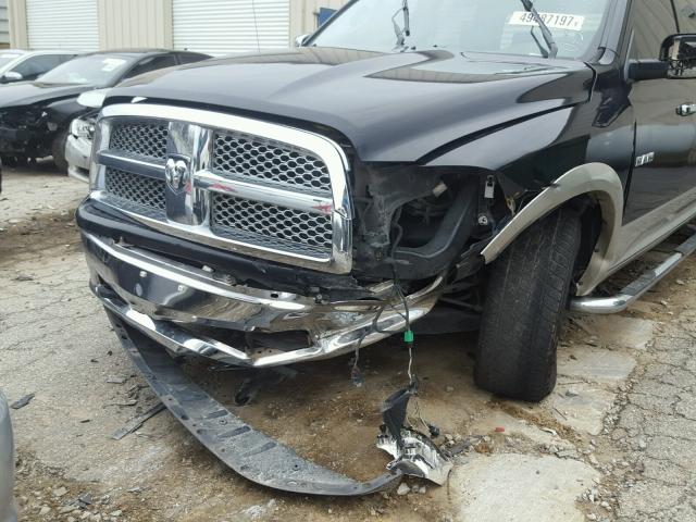 1D7RB1CTXAS115617 - 2010 DODGE RAM 1500 BLACK photo 9