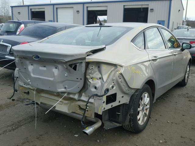 3FA6P0G7XFR260820 - 2015 FORD FUSION S GRAY photo 4