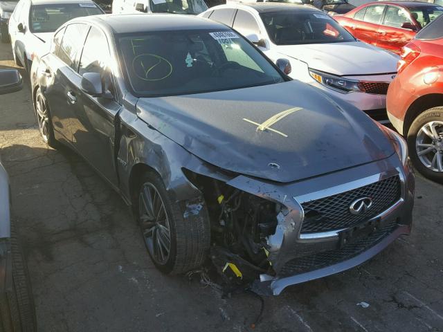 JN1AV7AR7EM703223 - 2014 INFINITI Q50 HYBRID GRAY photo 1