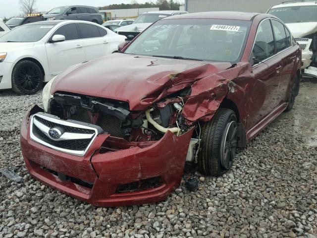 4S3BMCG64A3211453 - 2010 SUBARU LEGACY 2.5 BURGUNDY photo 2